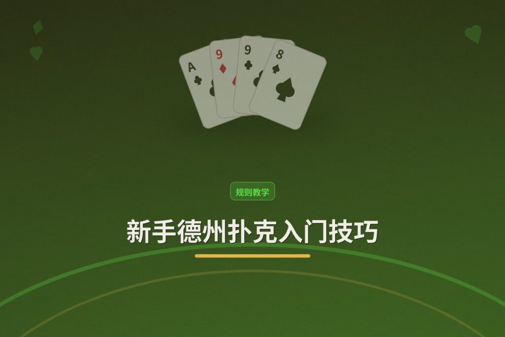 新手德州扑克入门技巧：从规则到翻前策略的五个关键要点