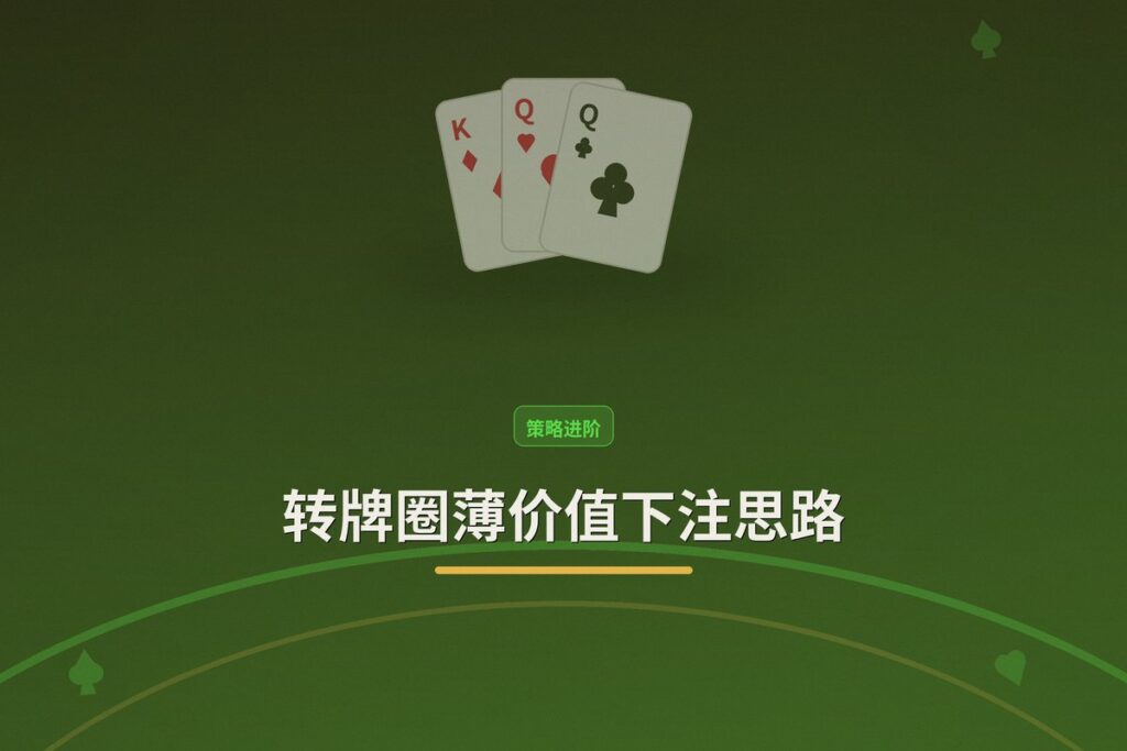 转牌圈薄价值下注思路：三个关键决策点帮你榨取最大价值