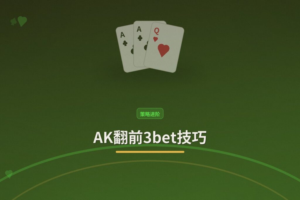 AK翻前3bet技巧：如何最大化价值并避免常见错误？