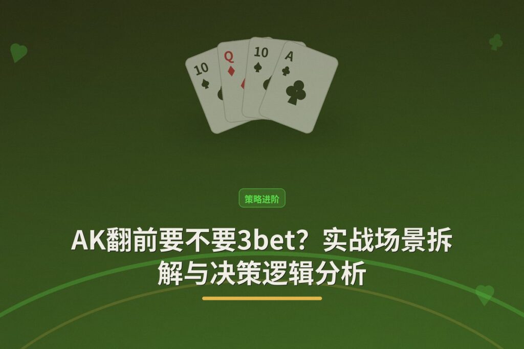 AK翻前要不要3bet？实战场景拆解与决策逻辑分析