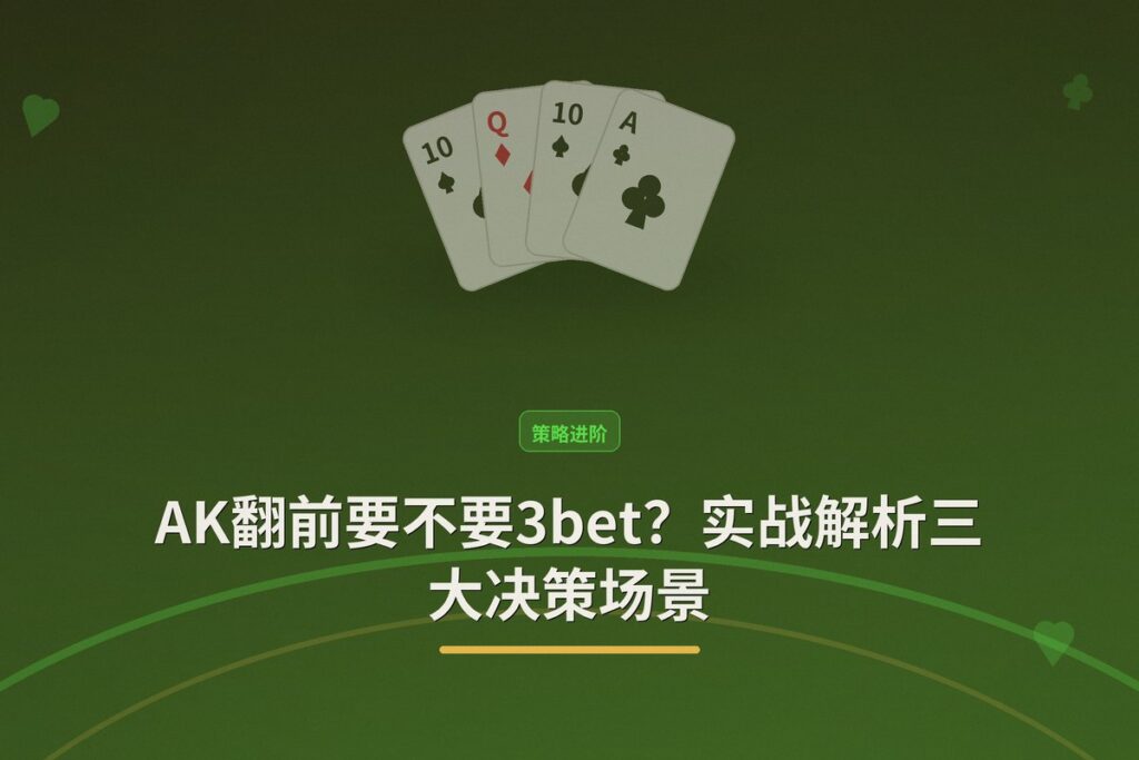AK翻前要不要3bet？实战解析三大决策场景