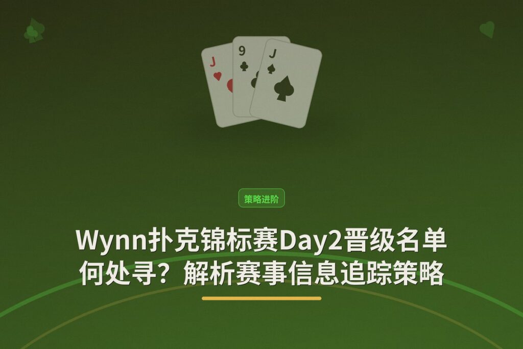 Wynn扑克锦标赛Day2晋级名单何处寻？解析赛事信息追踪策略