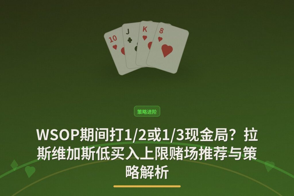 WSOP期间打1/2或1/3现金局？拉斯维加斯低买入上限赌场推荐与策略解析