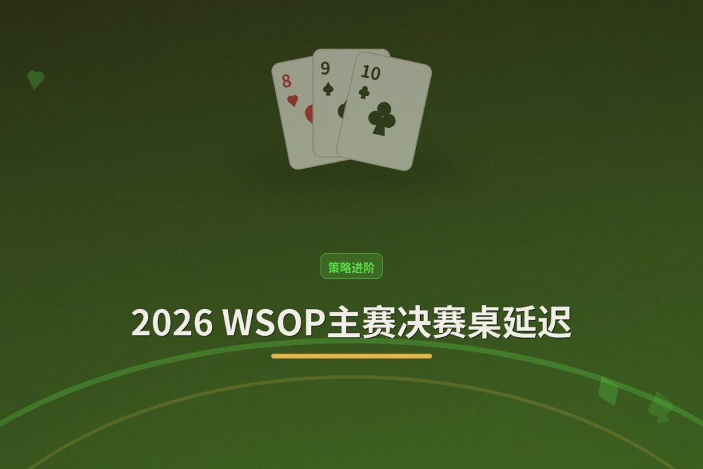 2026 WSOP主赛决赛桌延迟：20天等待如何重塑冠军归属？