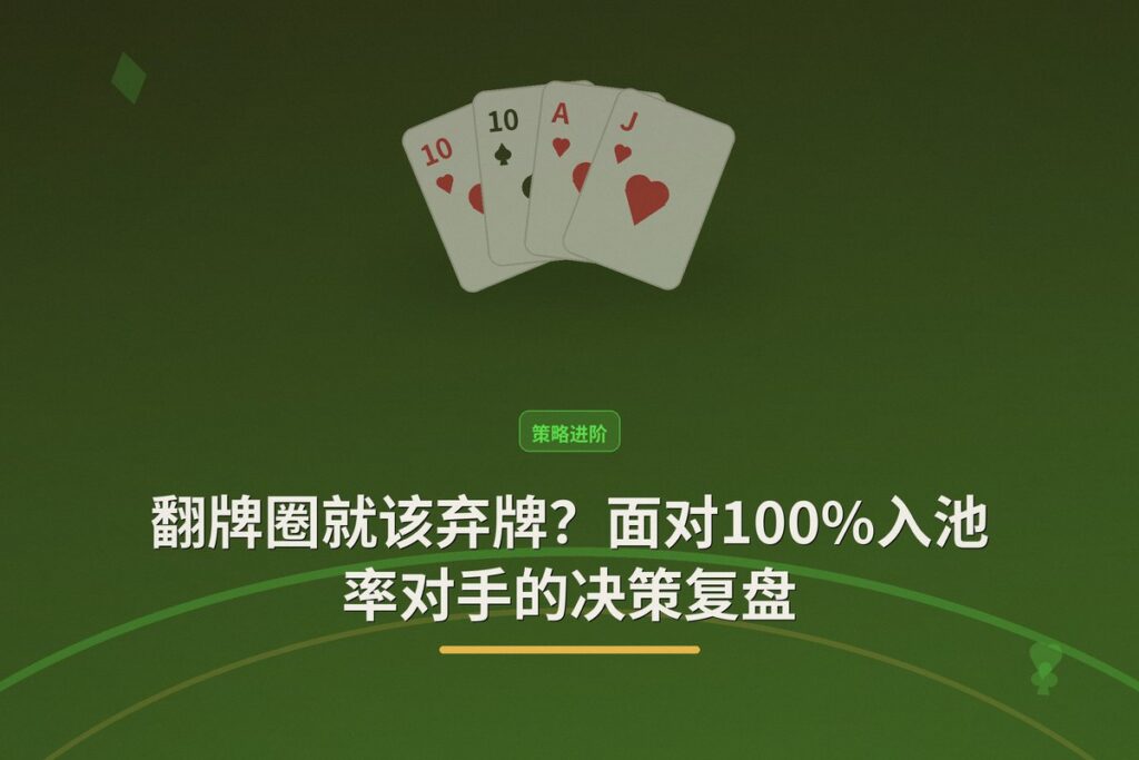 翻牌圈就该弃牌？面对100%入池率对手的决策复盘